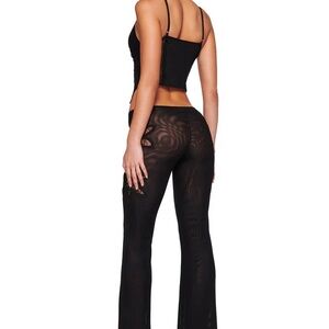 I.AM.GIA Black Sheer Flare Pants